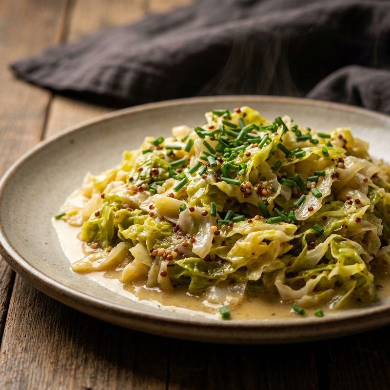 Creamed Cabbage with Mustard